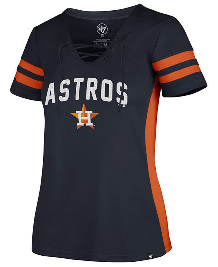 '47 Brand Women's Houston Astros Turnover V-Neck T-Shirt - Macy's