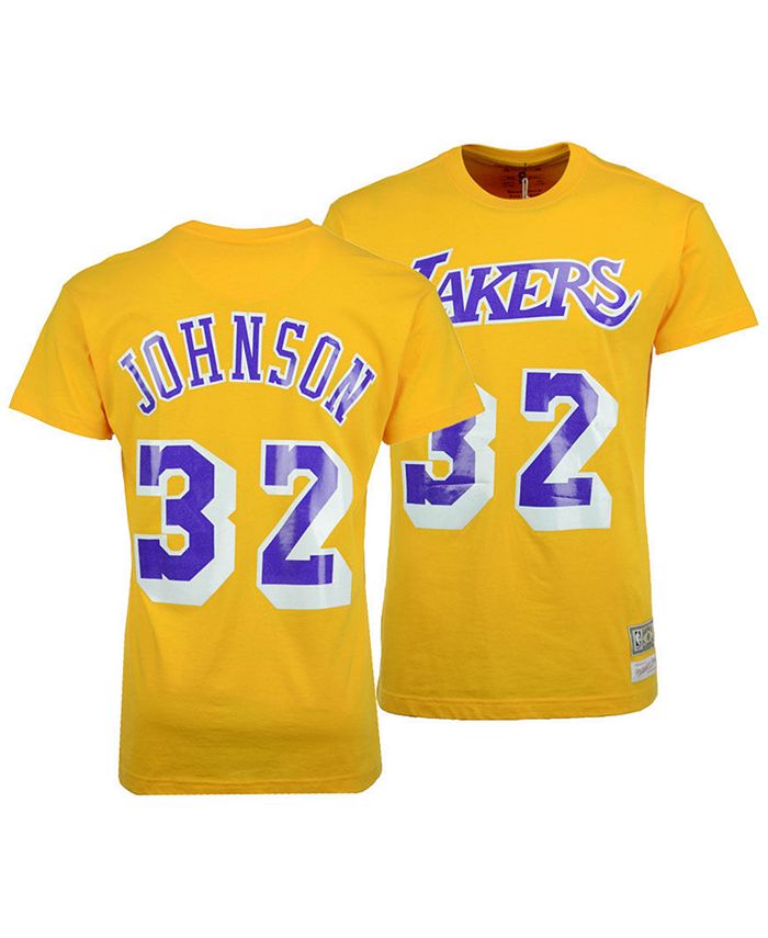 Mitchell & Ness Men's Magic Johnson Purple Los Angeles Lakers Big