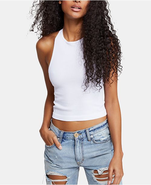 cropped racerback top