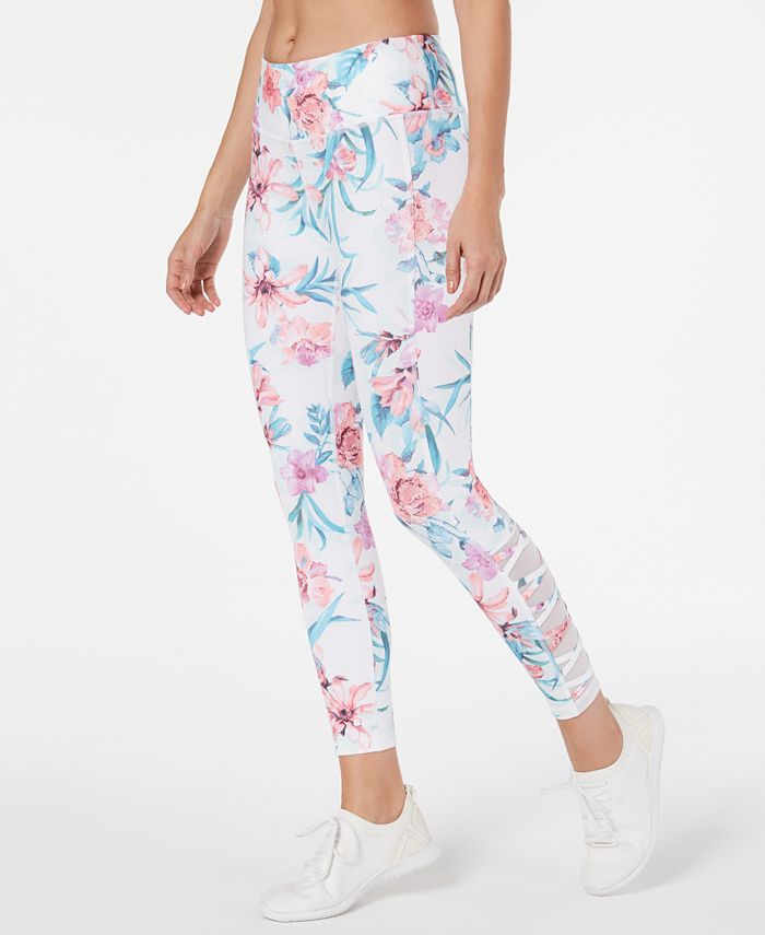 Ideology Printed Cutout Leggings, Created for Macy's - Macy's