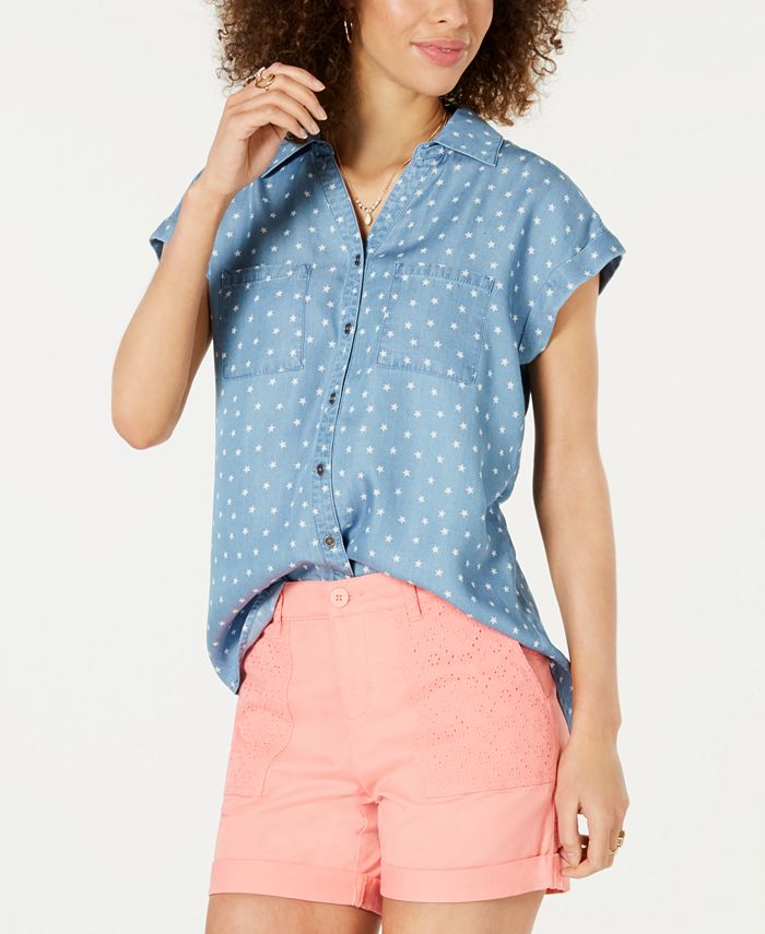 macys womens tops short sleeve