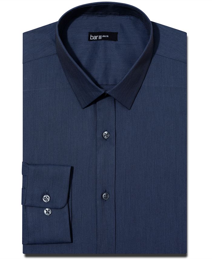 Bar III Slim-Fit Solid Dress Shirt, Created for Macy's - Macy's