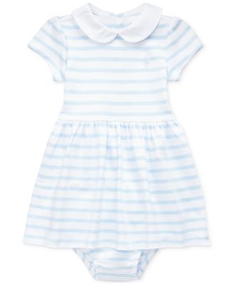 Polo Ralph Lauren - Baby Girls Striped Cotton Interlock Dress