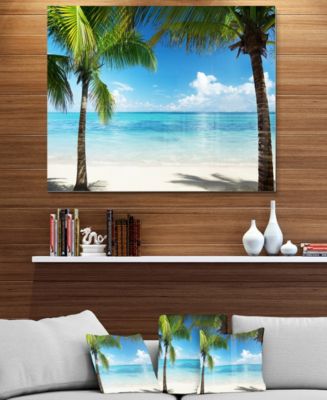 Design Art Designart 'palm Trees And Sea' Landscape Photography Metal 