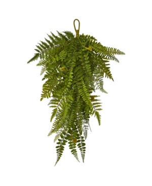 Nearly Natural 28" Fern Artificial Teardrop (set Of 2) In Green