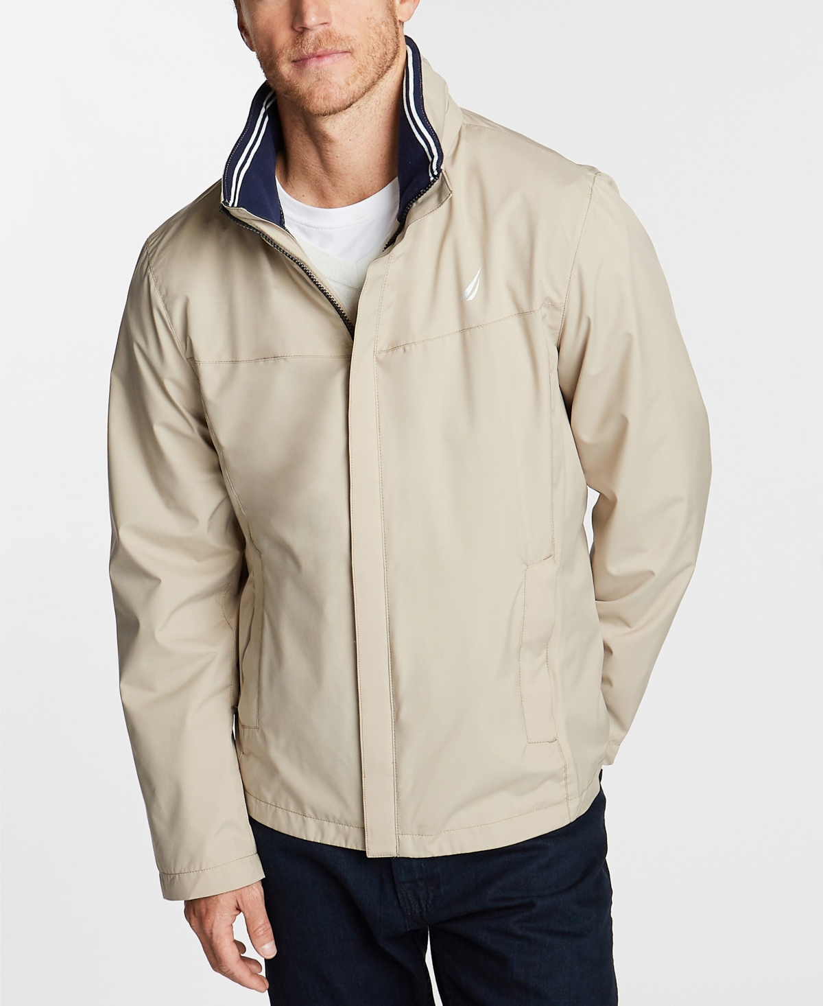 Nautica Men s Classic Lightweight Hooded Bomber Jacket In Tan beige ModeSens