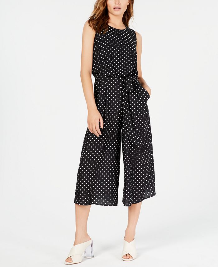 Vince Camuto Cropped Wide-Leg Jumpsuit - Macy's