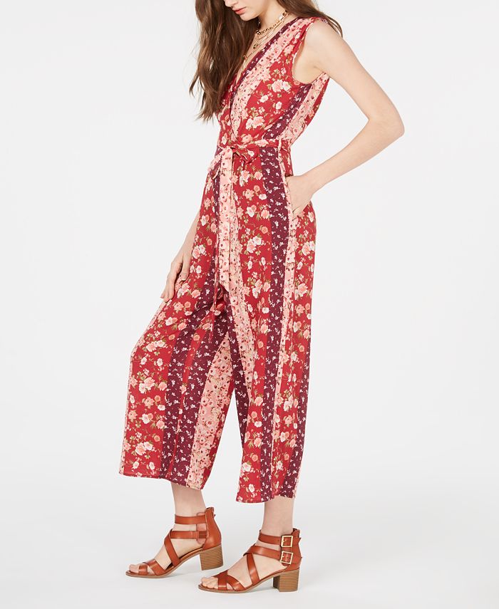 Speechless Juniors' Printed Cropped Jumpsuit & Reviews - Dresses ...