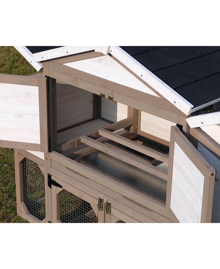 zoovilla Country Style Chicken Coop, White With a Grey Trim Macy's