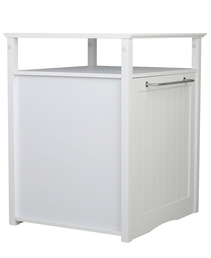 zoovilla Cat Washroom Litter Box Cover or Night Stand Pet House, White