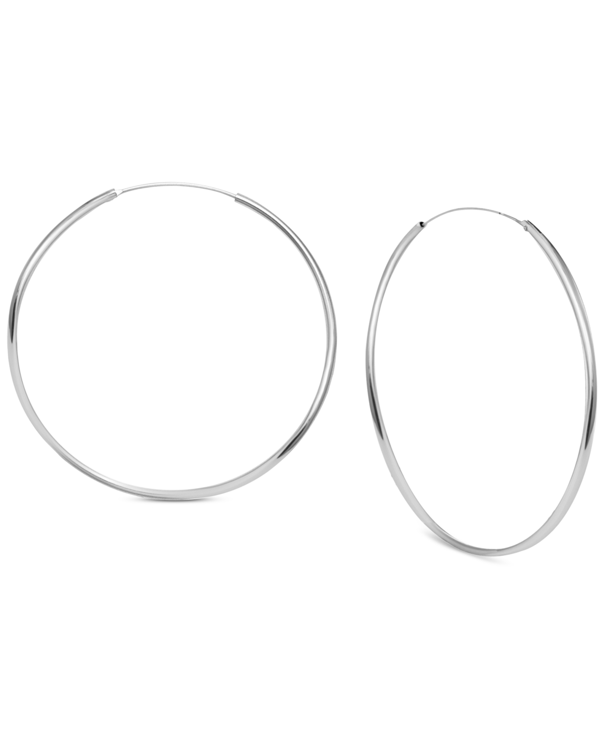 Argento Vivo Large Endless Large Hoop Earrings in Gold-Plated Sterling Silver