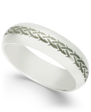 image of Men-s Engraved Cobalt Ring