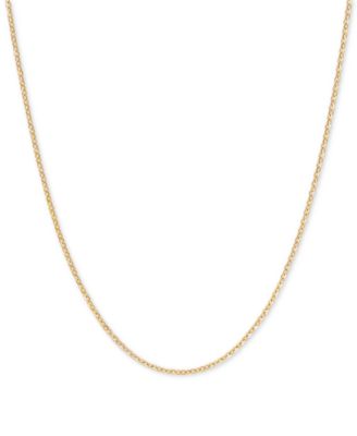 14k gold mirror chain link necklace