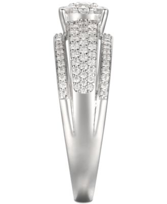 Cubic Zirconia Bridal Ring in Sterling Silver