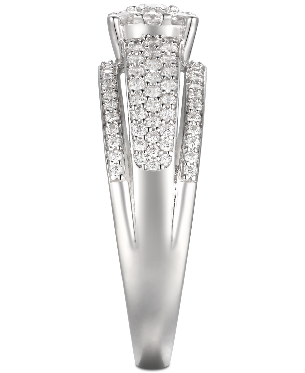 Bridal Ring in Sterling Silver - Cubic Zirconia