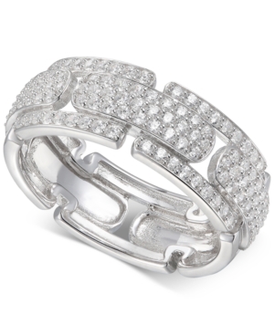 image of Cubic Zirconia Pave Band in Sterling Silver
