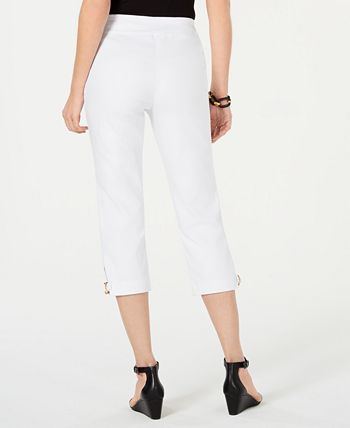 JM Collection Petite Embellished Tummy-Control Capri Pants, Created for  Macy's - Macy's