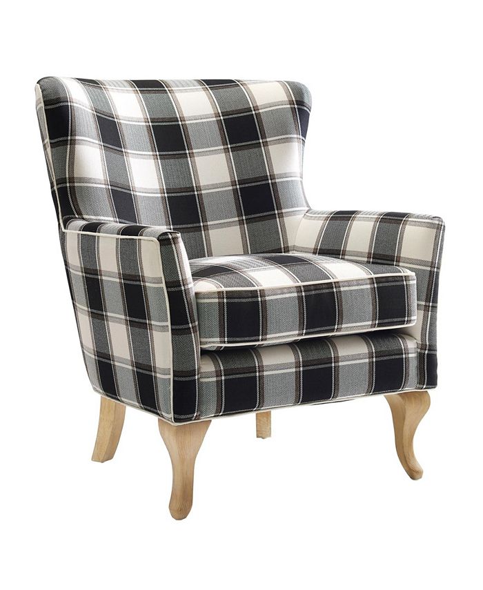 Dorel Living Bates Checkered Pattern Accent Chair & Reviews Furniture
