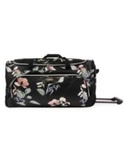 Andiamo Steve Madden Rainbow Logo Black Wheeled Duffel - Macy's