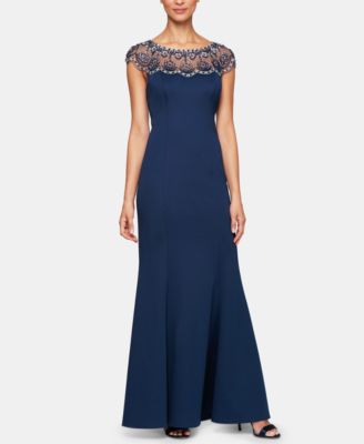 alex evenings navy dress