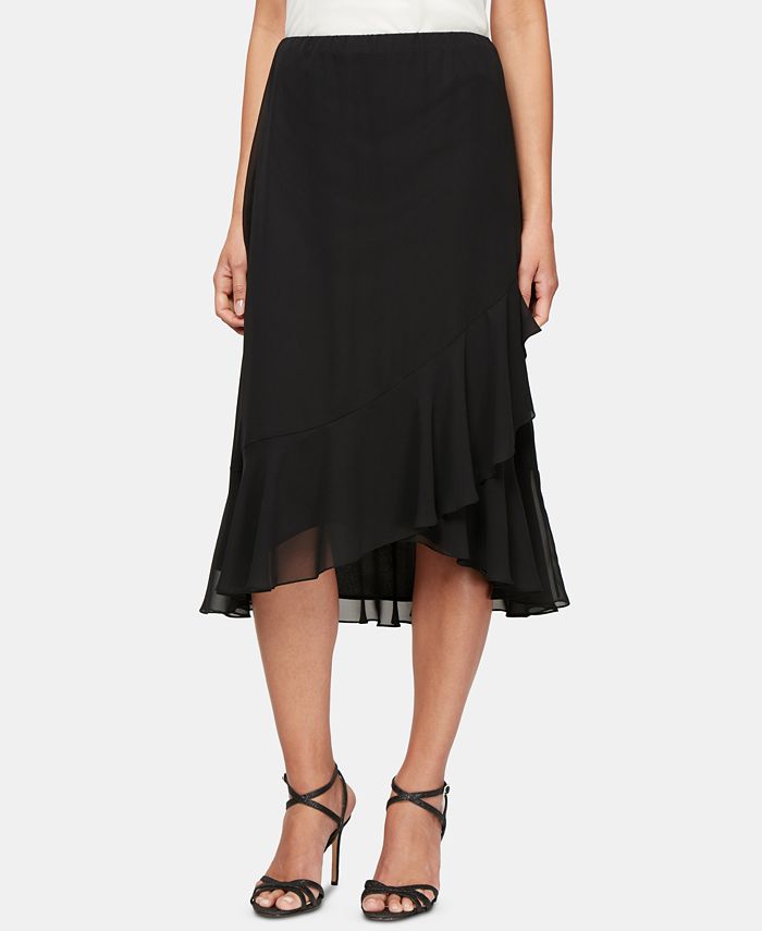 Gonna Lunga In Chiffon Alex Evenings | Gonna Donna A Tulipano | Eleganza Per Cerimonie