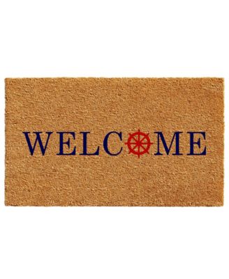 Home & More - Ships Wheel Welcome 17" x 29" Coir/Vinyl Doormat