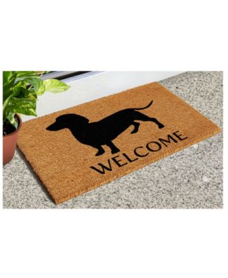Dachshund Natural Coir/Vinyl Doormat, 24" x 36"