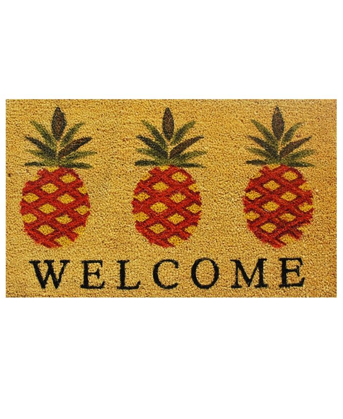 Home & More - Pineapple Welcome 17" x 29" Coir/Vinyl Doormat