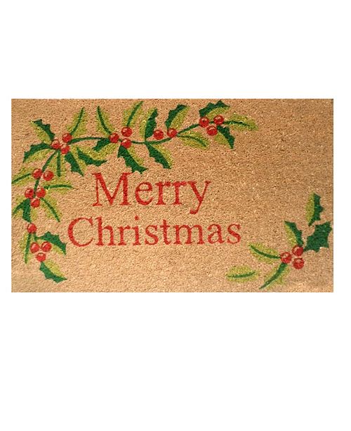 Merry Christmas 17 X 29 Coir Vinyl Doormat