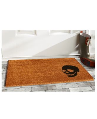 Skull Natural Coir/Vinyl Doormat, 24" x 36"