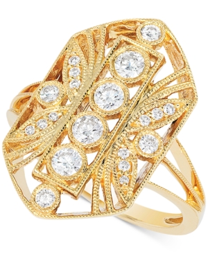 image of Le Vian Vanilla Diamond Openwork Statement Ring (1/2 ct. t.w.) in 14k Gold
