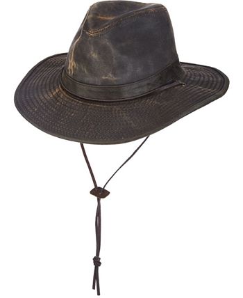 DPC Outdoors Men's Weathered Outback Hat, Brown, Medium