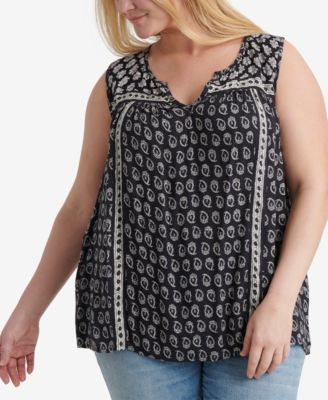 Lucky Brand - Plus Size Printed Top