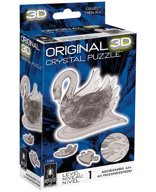 Bepuzzled 3d Crystal Puzzle Swan Black 43 Pcs Reviews Home