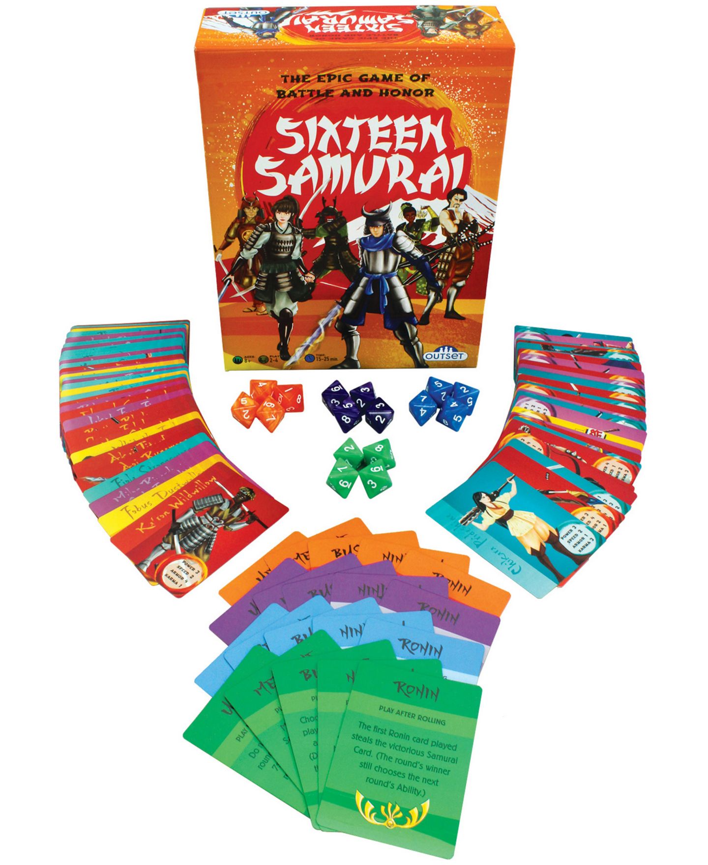 Динамичная стратегическая настольная игра Outset Media Sixteen Samurai, от 8 лет — фото 2
