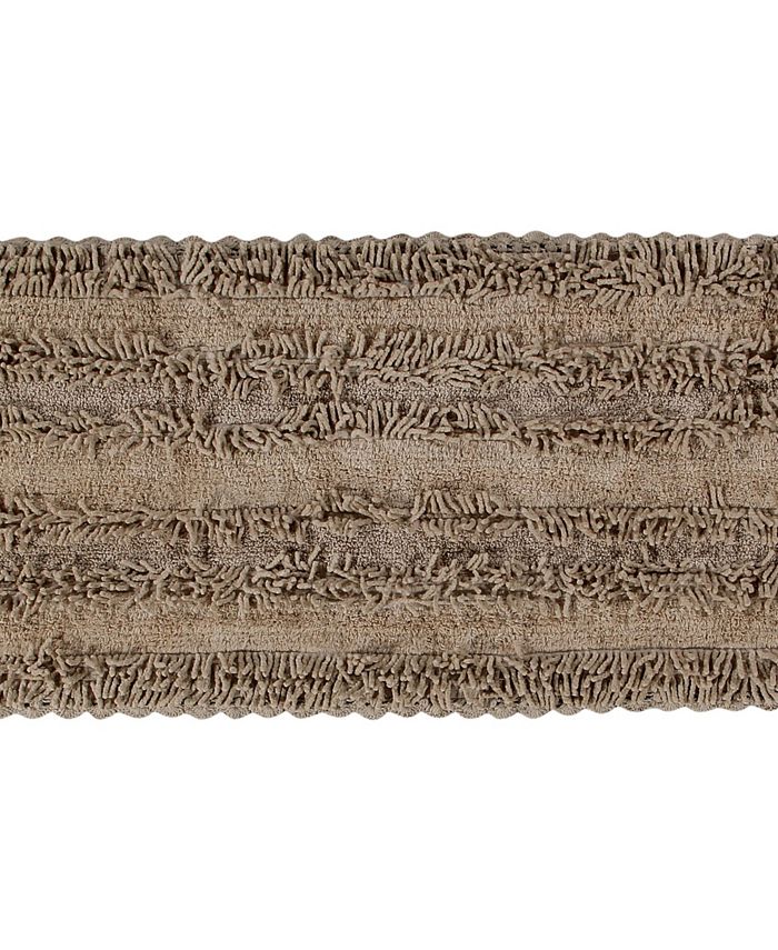 Better Trends Tufted Cotton Crochet Race Track Bath Mat 20" x 60" Macy's