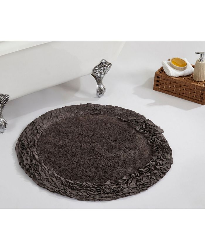Better Trends Ruffle Round Bath Rug 30" Macy's