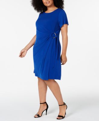 macy's calvin klein blue dress