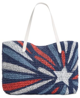 macys straw tote