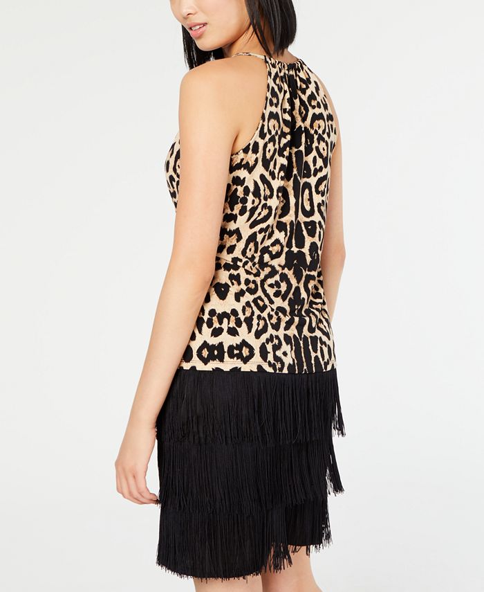 INC International Concepts INC Leopard Print ORing Halter Top, Created