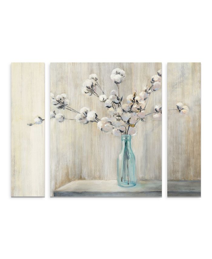 Trademark Global Julia Purinton 'Cotton Bouquet' Multi Panel Art Set ...
