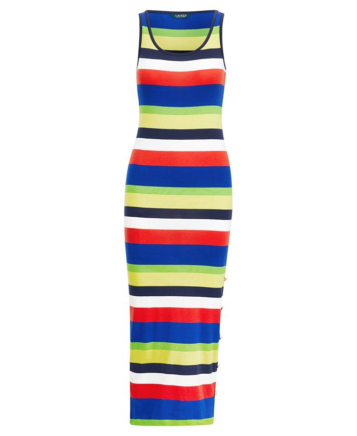 Lauren Ralph Lauren Petite Striped Cotton Dress - Macy's