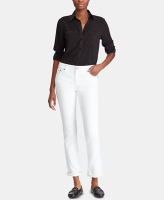 Petite Mid-Rise Straight Jean