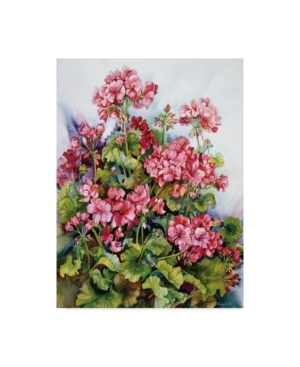 Trademark Global Joanne Porter 'red Geranium' Canvas Art In Multi