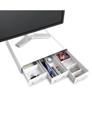 Mind Reader Pc Laptop Imac Monitor Stand and Desk Organizer