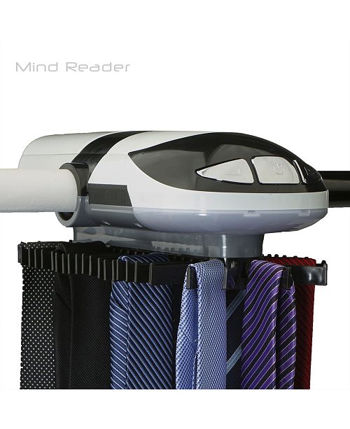 Mind Reader Automatic Motorized Revolving Tie And Belt Rack With