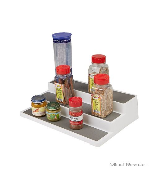 Mind Reader 3 Tier Spice Pantry Kitchen Cabinet Organizer Non Skid Shelf Organization Reviews Cleaning Organization Home Macy S