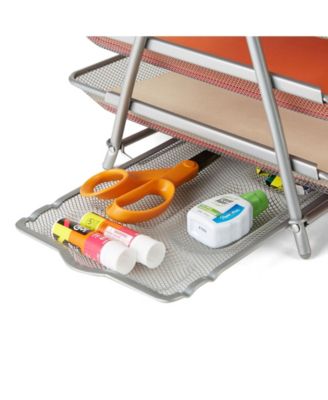 Mind Reader 3 Trays Desktop Document Letter Tray Organizer with Pull Out Drawer Organizer, Folders, Files, Documents, Mail