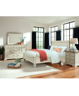 cottage solid wood bedroom furniture, 3-pc. set (california king,  nightstand & chest), created for macy's