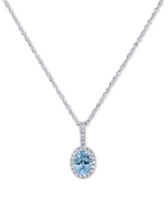 macys aquamarine necklace